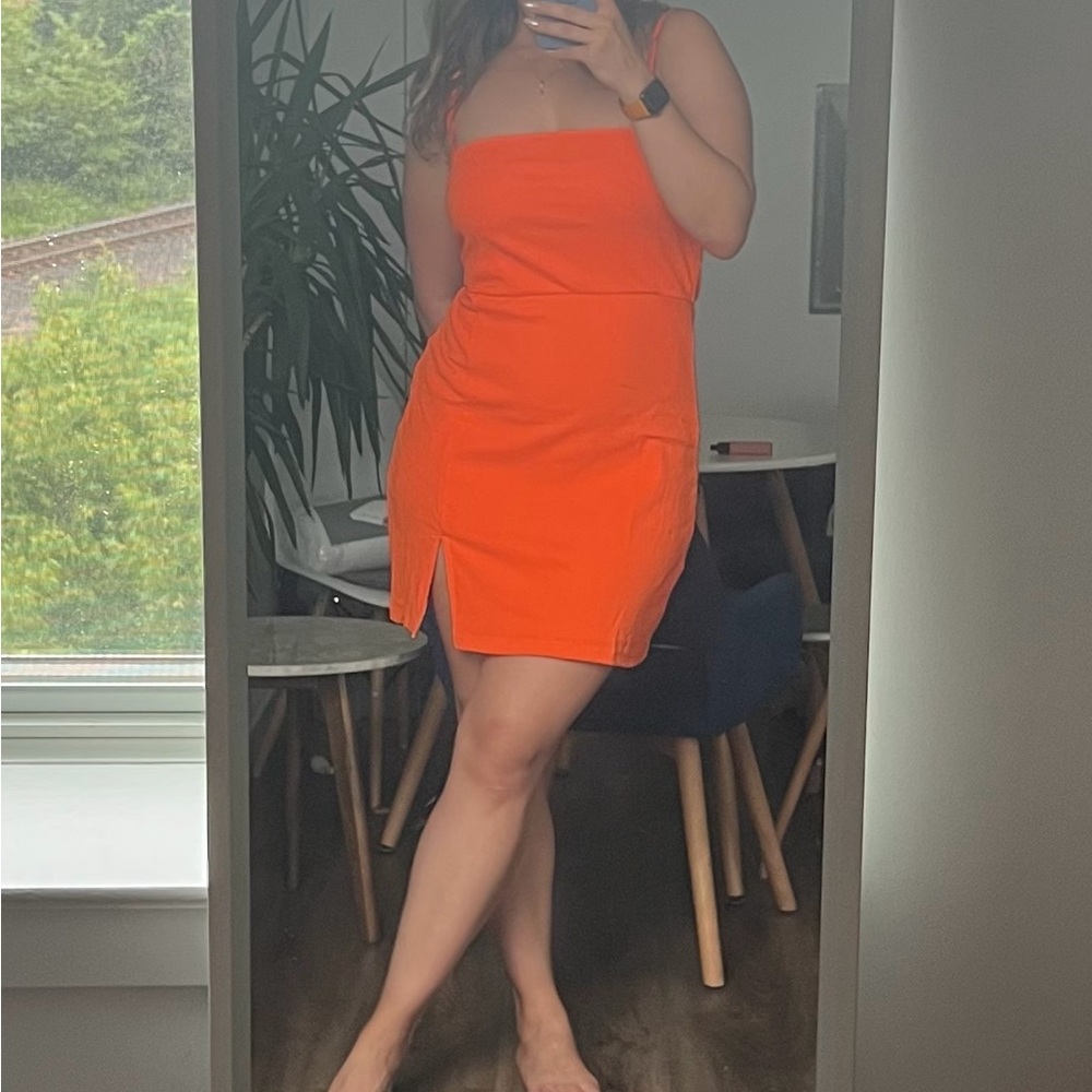 Showpo Bright Orange Bodycon dress